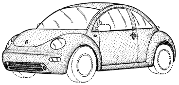 Volkswagen Beetle Car Design Patent